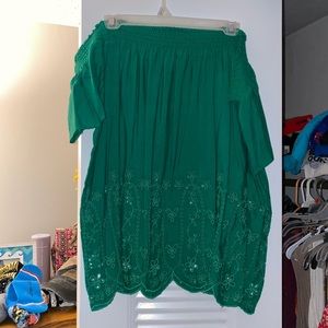 Old Navy Green Off the shoulder top